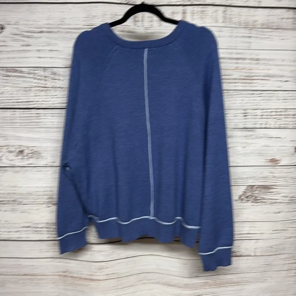 Anthropologie Blue Crew Neck Sweater - Picture 3 of 7